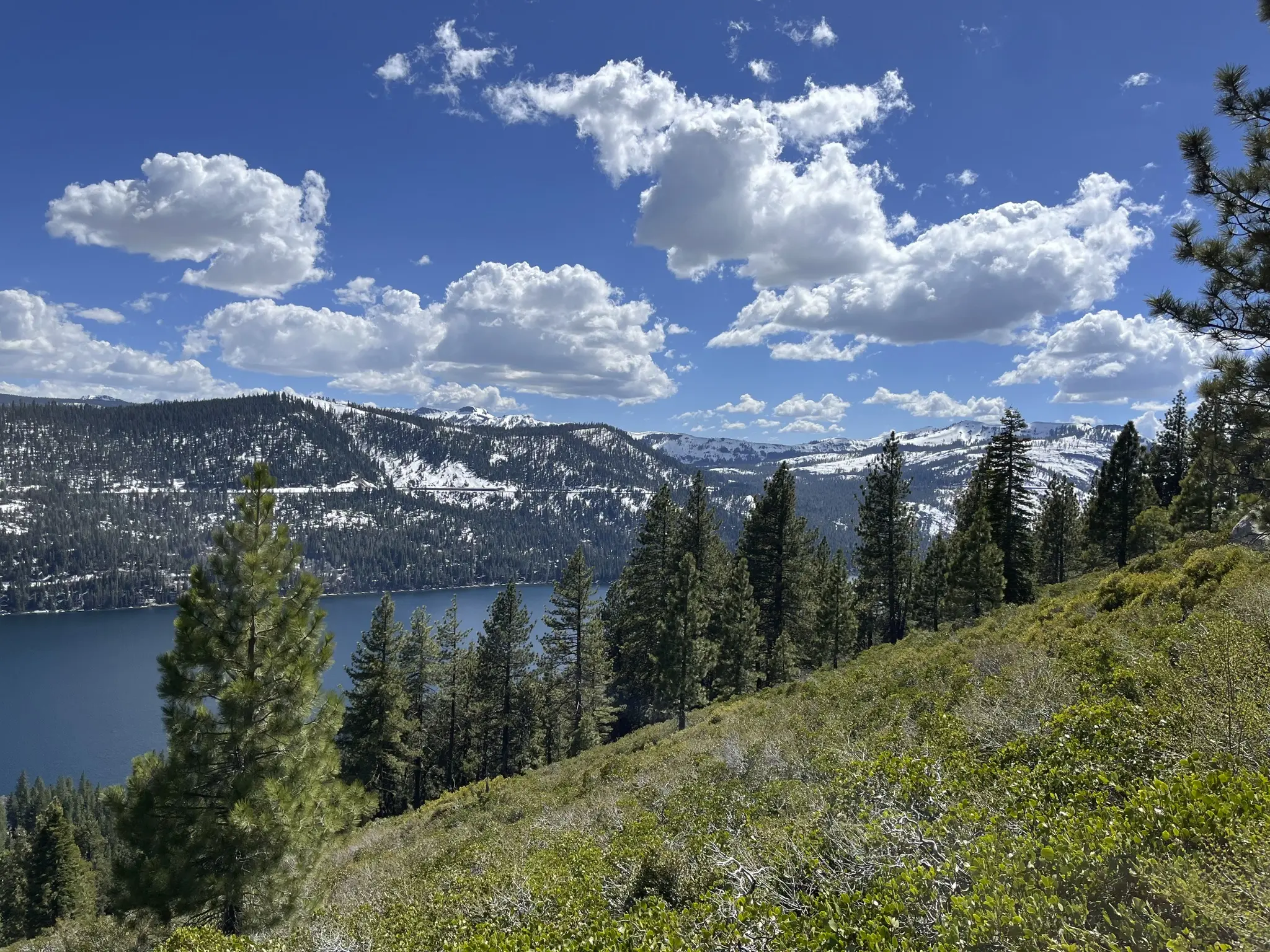 Water treatment facility with mountains